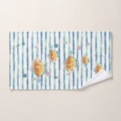 沿岸性鮮やかな水彩熱帯魚、ビーチ バスタオルセット (ハンドタオル)