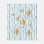 沿岸性鮮やかな水彩熱帯魚、ビーチ フリースブランケット (正面)