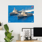 沿岸戦闘艦 – LCS-4 ポスター (ホームオフィス)