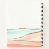 沿岸抽象芸術の水色(名前とモノグラム) ノートブック (裏面)