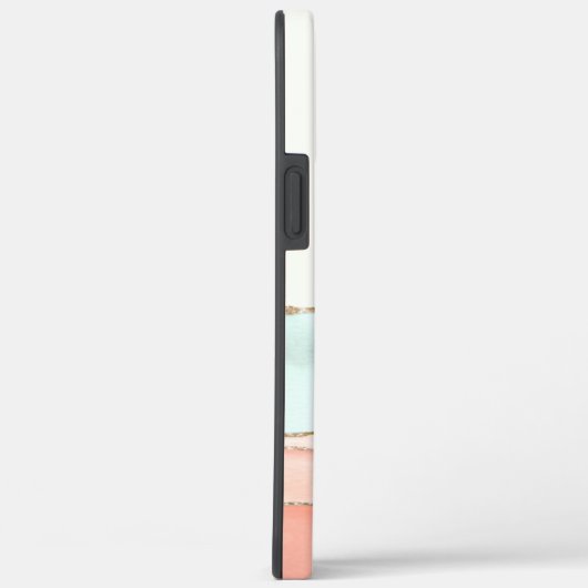 沿岸抽象芸術の水色（名前とモノグラム） Case-Mate iPhoneケース (裏面 / 右)