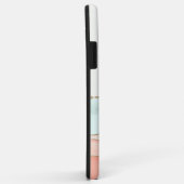 沿岸抽象芸術の水色(名前とモノグラム) Case-Mate iPhoneケース (裏面/右)