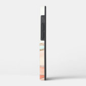 沿岸抽象芸術の水色（名前とモノグラム） Case-Mate iPhoneケース (裏面 / 左)