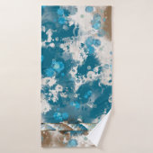 沿岸抽象芸術波旋回縁ど バスタオル (バスタオル)