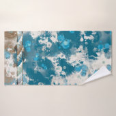 沿岸抽象芸術波旋回縁ど バスタオル (バスタオル)