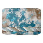 沿岸抽象芸術波旋回縁ど バスマット (正面)