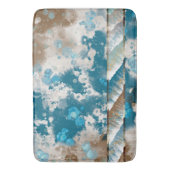 沿岸抽象芸術波旋回縁ど バスマット (正面縦)