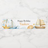 沿岸探検家4歳の誕生日ウォーターボトルラベル ペットボトルラベル (シングルラベル)