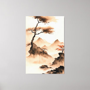 沿岸日本のミニマル景観 キャンバスプリント