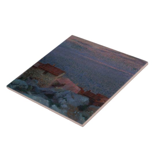 沿岸景色(キャンバスの油) タイル (側面)