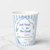 沿岸最後の乾杯！ 海岸での独身最後の週末 紙コップ (裏面)