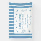 沿岸最後の乾杯！海辺の花嫁とその友達たちの週末パーティー 横断幕 (縦)