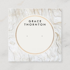 沿岸木材イヤリングジュエリー木材ディスプレイカード スクエア名刺