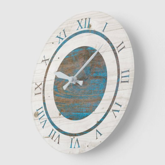 沿岸木材 |ローマ数字ファームハウス ラージ壁時計 (傾斜)
