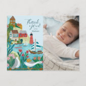 沿岸村ベビーシャワー写真ありがとう ポストカード (正面)
