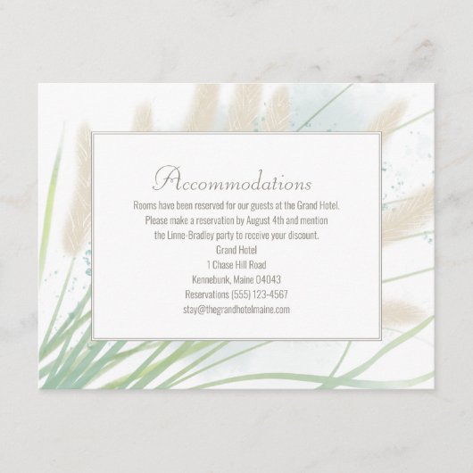 沿岸植物囲結婚いカード エンクロージャーカード (正面)