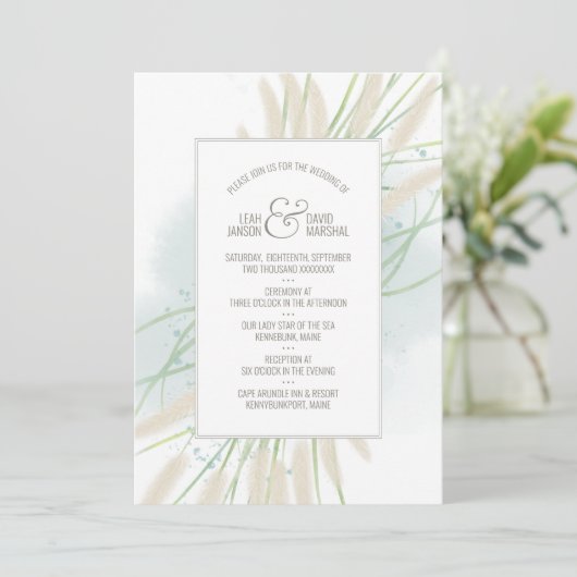 沿岸植物学結婚式招待状 招待状 (スタンド正面)