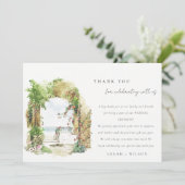 沿岸植物性アーチサンドビーチシースケープズ結婚ス サンキューカード (スタンド正面)