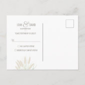 沿岸植物結婚式RSVPはがき インビテーションポストカード (裏面)