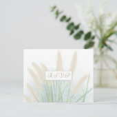 沿岸植物結婚式RSVPはがき インビテーションポストカード (スタンド正面)