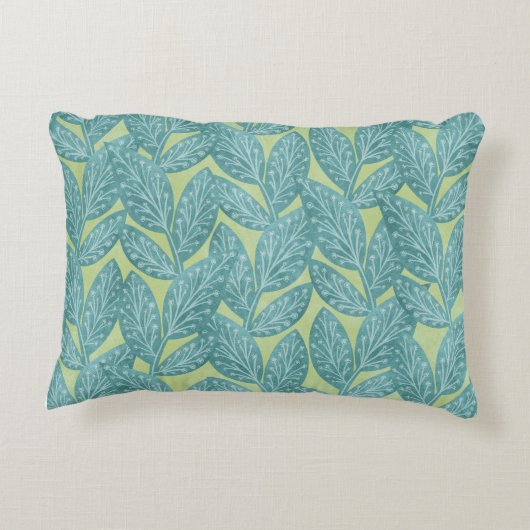 沿岸植物緑アクセント枕 アクセントクッション (裏面)