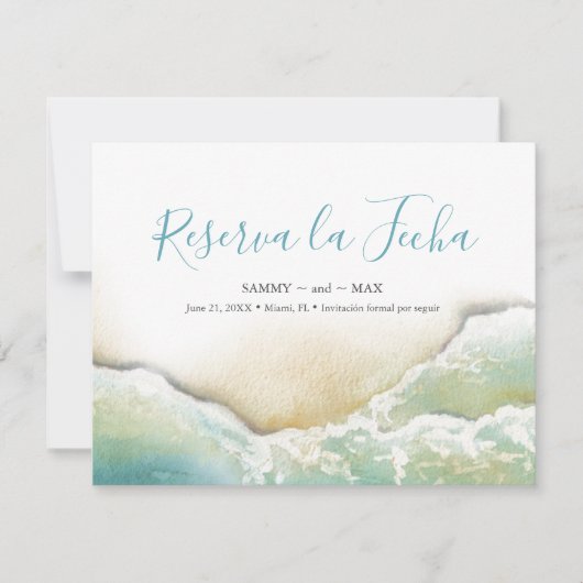 沿岸水の色の日付を保存スペインのする セーブザデート (正面)