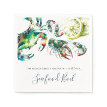 沿岸水彩シーフードパーソナライズされた