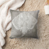 沿岸水彩スティングレイスケートピューター中性 クッション (ブランケット)