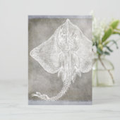 沿岸水彩スティングレイスケートピューター中性 招待状 (スタンド正面)