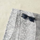 沿岸水彩タコスシルバーピューターニュートラル ビーチタオル (インサイチュ)