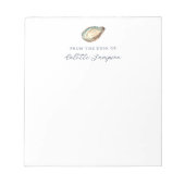 沿岸水彩パーソナライズされた牡蠣 ノートパッド (正面)