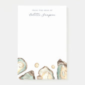 沿岸水彩パーソナライズされた牡蠣 ポストイット (正面)