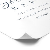 沿岸水彩牡蠣バー標識 ポスター (角)