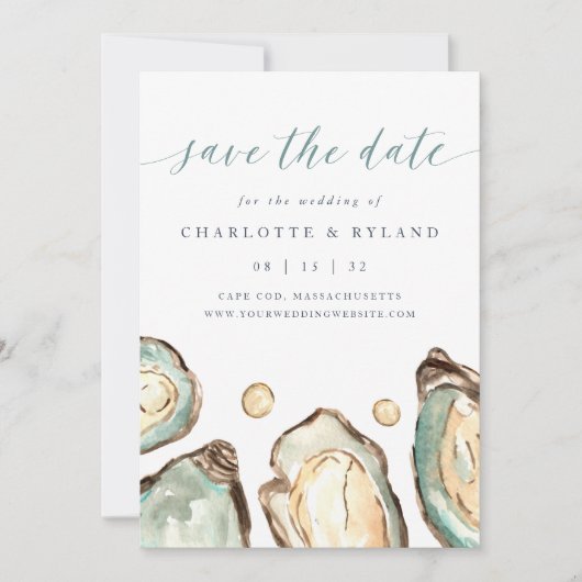 沿岸水彩牡蠣結婚写真 セーブザデート (正面)
