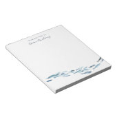 沿岸水彩魚パーソナライズされた ノートパッド (アングル)