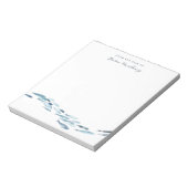 沿岸水彩魚パーソナライズされた ノートパッド (回転)