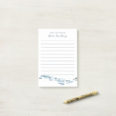 沿岸水彩魚パーソナライズされた ポストイット (デスク上)