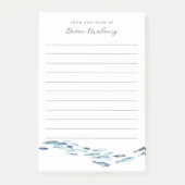 沿岸水彩魚パーソナライズされた ポストイット (正面)