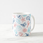 沿岸水色のシーシェルコーヒーマグ コーヒーマグカップ (正面右)