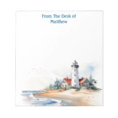 沿岸水色カスタム ノートパッド (正面)