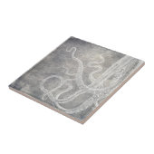 沿岸水色タコ銀色プーターニュートラル タイル (側面)