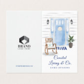 沿岸水色ブルーフロントドアフォト&サービス 名刺 (外部フラット)