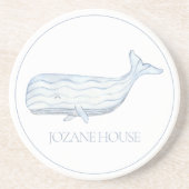 沿岸水色ブルーホエーパーソナライズされたル コースター (正面)