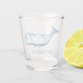 沿岸水色ブルーホエーパーソナライズされたル ショットグラス