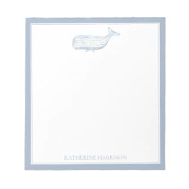 沿岸水色ブルーホエーパーソナライズされたル ノートパッド