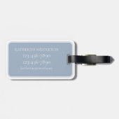 沿岸水色ブルーホエーパーソナライズされたル ラゲッジタグ (裏面横)