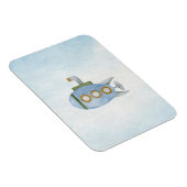 沿岸水色ブルー航海の潜水艦 マグネット (右側)