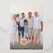 沿岸水路 |クリスマスの縦写真 箔シーズンカード (正面)