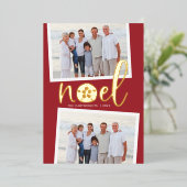 沿岸水路 | 2フォトクリスマス 箔シーズンカード (立ち正面)