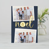 沿岸水路 | 2フォトクリスマス 箔シーズンカード (立ち正面)